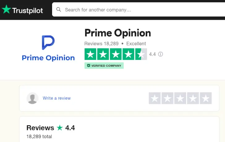 prime opinion trustpilot