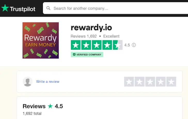 rewardy trustpilot