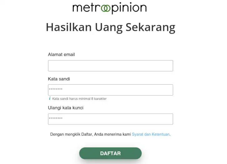 sign up metroopinion