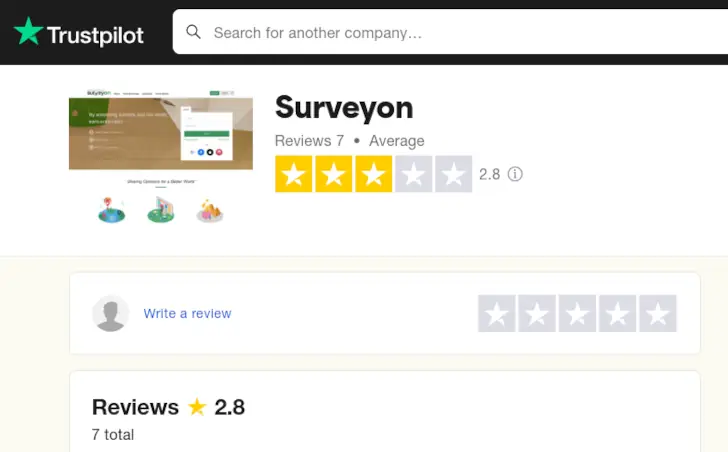 surveyon trustpilot