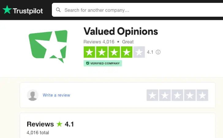 valued opinions trustpilot