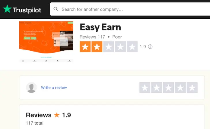 easy earn org trustpilot